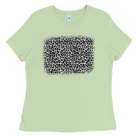 Matcha grey leopard background Ladies Tee - OliviaCreatesArt