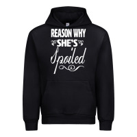Black the reason she is spoiled couples matching set valentines t shirt Urban Hoodie - SnappyArt