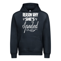Navy the reason she is spoiled couples matching set valentines t shirt Urban Hoodie - SnappyArt