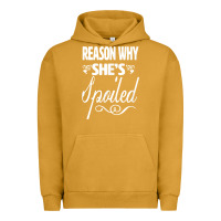 Pigment Peanut Butter the reason she is spoiled couples matching set valentines t shirt Urban Hoodie - SnappyArt