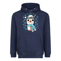 Navy snowman coffee cup Heavyweight Hoodie - JahusDesignShop