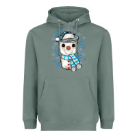 Snowman Coffee Cup Heavyweight Hoodie | Teevron