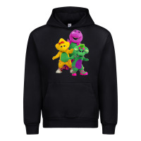 Black new 755 barney and friends cute Urban Hoodie - SnappyArt