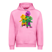 Fuchsia Pink new 755 barney and friends cute Urban Hoodie - SnappyArt