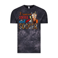 Cloud Black I Run On Coffee And Soccer Frappe Vintage Tee - FaDigitalArtStudio