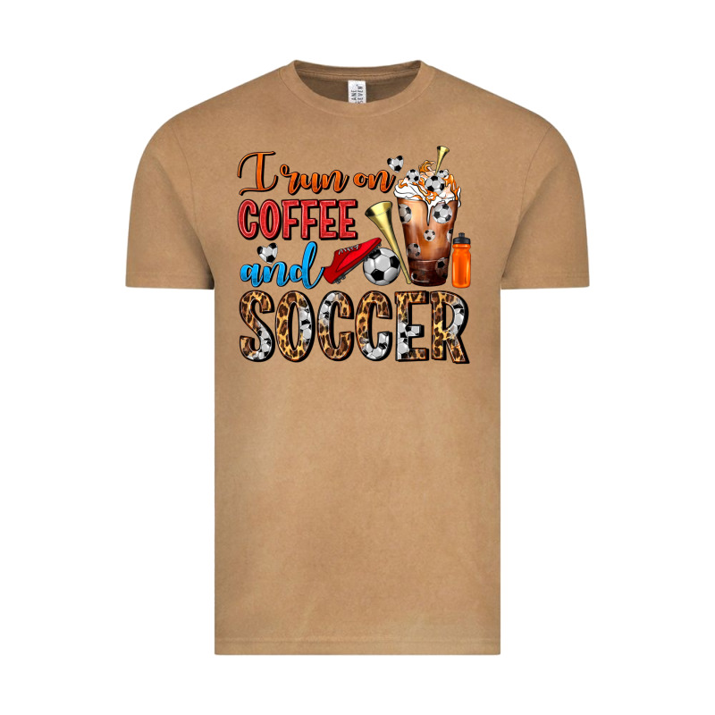 I Run On Coffee And Soccer Frappe Vintage Tee by FaDigitalArtStudio | Teevron