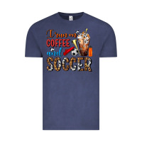 Vintage Denim I Run On Coffee And Soccer Frappe Vintage Tee - FaDigitalArtStudio