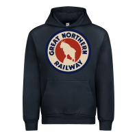 Navy Great Northern Railroad Urban Hoodie - SnappyArt