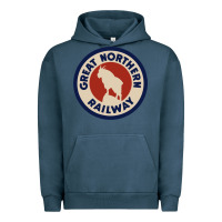 Pigment Midnight Navy Great Northern Railroad Urban Hoodie - SnappyArt