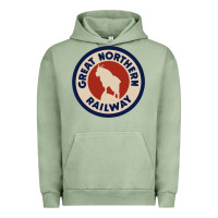 Pigment Oil Green Great Northern Railroad Urban Hoodie - SnappyArt