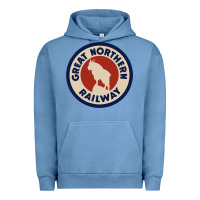 Pigment Pebble Blue Great Northern Railroad Urban Hoodie - SnappyArt