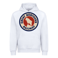 White Great Northern Railroad Urban Hoodie - SnappyArt