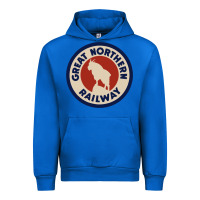 Cobalt Great Northern Railroad Urban Hoodie - SnappyArt