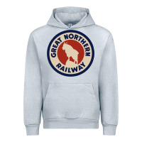 Heather Grey Great Northern Railroad Urban Hoodie - SnappyArt