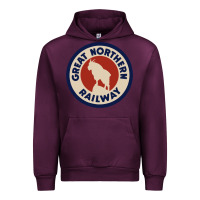 Mauve Wine Great Northern Railroad Urban Hoodie - SnappyArt
