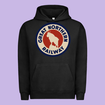 Great Northern Railroad Urban Hoodie Designed By Snappyart