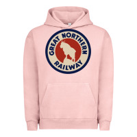 Pigment Salmon Great Northern Railroad Urban Hoodie - SnappyArt