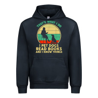 Navy that what i do i pet dogs read books and i know things t shirt Urban Hoodie - SnappyArt