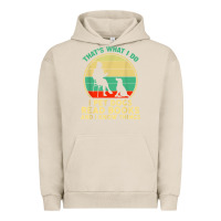 Pigment French Oak that what i do i pet dogs read books and i know things t shirt Urban Hoodie - SnappyArt