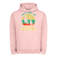 Pigment Salmon that what i do i pet dogs read books and i know things t shirt Urban Hoodie - SnappyArt
