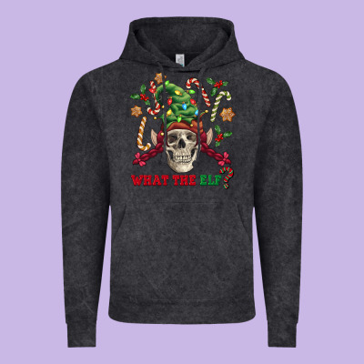 What The Elf Skull Vintage Hoodie Designed By Fadigitalartstudio