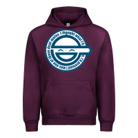 Mauve Wine Laughing Man GHOST IN THE SHELL Classic Urban Hoodie - SnappyArt
