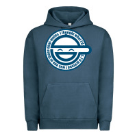 Pigment Midnight Navy Laughing Man GHOST IN THE SHELL Classic Urban Hoodie - SnappyArt