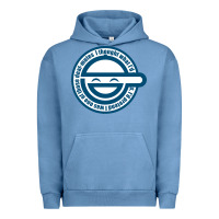 Pigment Pebble Blue Laughing Man GHOST IN THE SHELL Classic Urban Hoodie - SnappyArt
