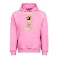 Fuchsia Pink assuming i'm just an old lady was your first mistake witch Urban Hoodie - SnappyArt