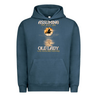 Pigment Midnight Navy assuming i'm just an old lady was your first mistake witch Urban Hoodie - SnappyArt