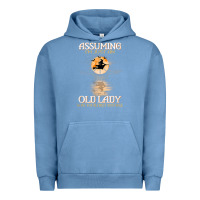 Pigment Pebble Blue assuming i'm just an old lady was your first mistake witch Urban Hoodie - SnappyArt