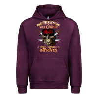 Mauve Wine pirate the beatings will continue until morale improves Urban Hoodie - SnappyArt