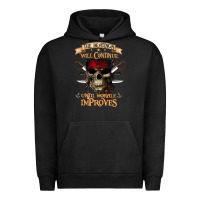 Pigment Black pirate the beatings will continue until morale improves Urban Hoodie - SnappyArt