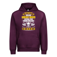 Mauve Wine forklift operator get out of my way forklift driver t shirt Urban Hoodie - SnappyArt