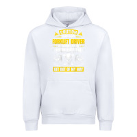 White forklift operator get out of my way forklift driver t shirt Urban Hoodie - SnappyArt