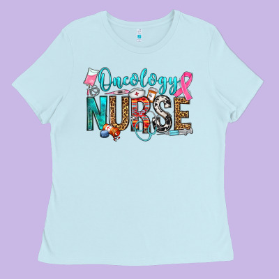 Oncology Nurse Ladies Tee Designed By Oliviacreatesart