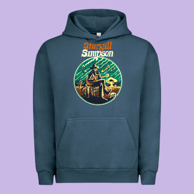 Sturgill Simpson Retro Urban Hoodie Designed By Snappyart