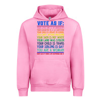 Fuchsia Pink Vote As If Your Life Depends On It Human Rights Urban Hoodie - SnappyArt