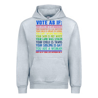 Heather Grey Vote As If Your Life Depends On It Human Rights Urban Hoodie - SnappyArt