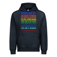 Navy Vote As If Your Life Depends On It Human Rights Urban Hoodie - SnappyArt