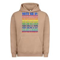 Pigment Burro Vote As If Your Life Depends On It Human Rights Urban Hoodie - SnappyArt