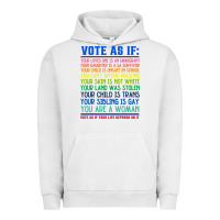 Pigment Lunar Rock Vote As If Your Life Depends On It Human Rights Urban Hoodie - SnappyArt