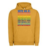 Pigment Peanut Butter Vote As If Your Life Depends On It Human Rights Urban Hoodie - SnappyArt