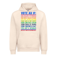 Sandshell Vote As If Your Life Depends On It Human Rights Urban Hoodie - SnappyArt