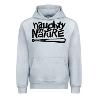 Heather Grey naughty by nature Urban Hoodie - SnappyArt