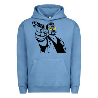 Pigment Pebble Blue big lebowski Urban Hoodie - SnappyArt