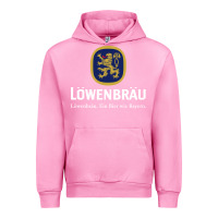 Fuchsia Pink lowenbrau Urban Hoodie - SnappyArt