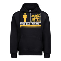Black mens my dad is a drummer your dad not drum player father's day t shirt Urban Hoodie - SnappyArt