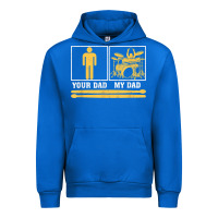 Cobalt mens my dad is a drummer your dad not drum player father's day t shirt Urban Hoodie - SnappyArt