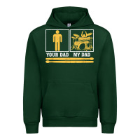 Forest Green mens my dad is a drummer your dad not drum player father's day t shirt Urban Hoodie - SnappyArt
